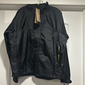 Rugged Exposure Men's Pack Technical Waterproof Rain Hoodie Jacket Size Small .